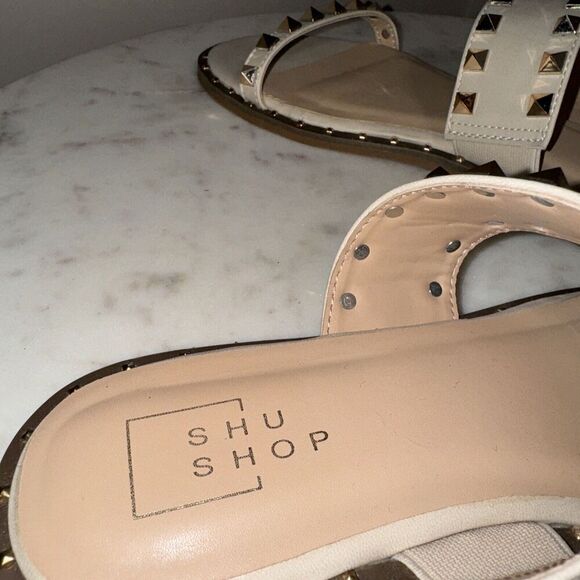 Shu Shop Tan Good Studded Gladiator Wrap Sandals Shoes 7.5 - Picture 4 of 4